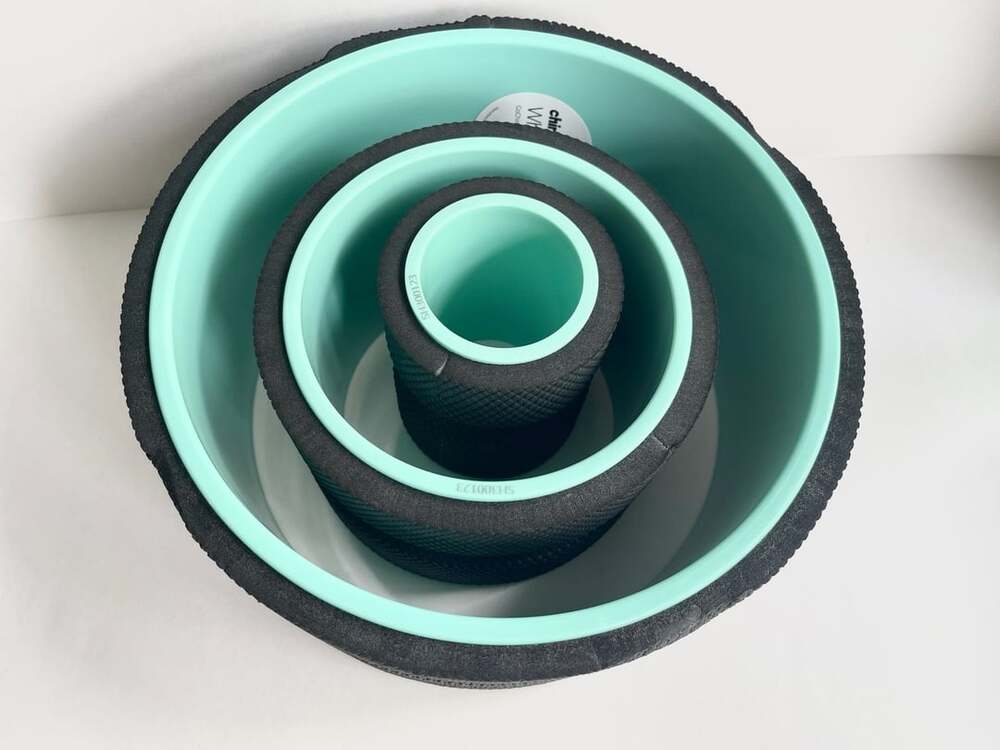 Chirp Wheel+ 3 Pack Foam Roller Set 12", 10", 6" Green Black